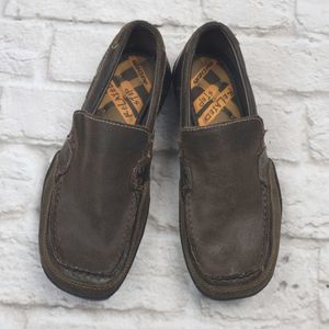 Skechers men's Relaxed Step Loafers Brown Leather